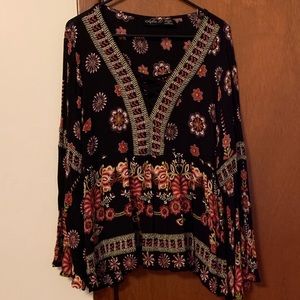 Bell Sleeve Boho Top